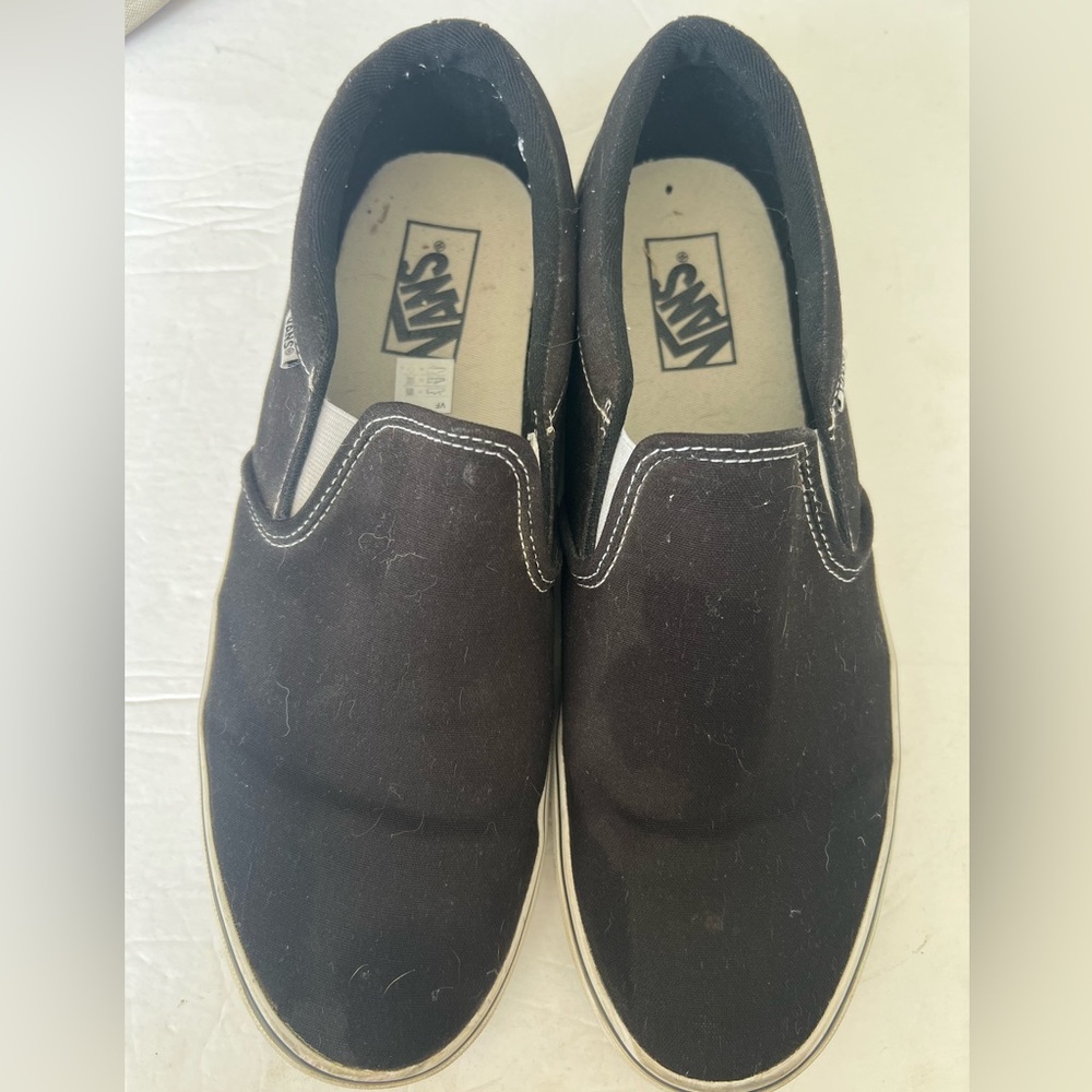 Vans Men's Black Slip-On Sneakers